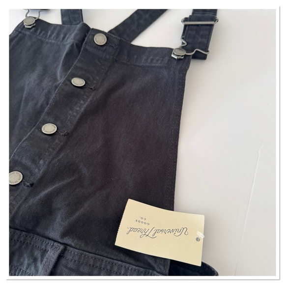 Women's Black Denim Sailor Overalls University Thread - Picture 5 of 5